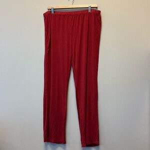 Woman’s red Ekauaer pajama pants with adjustable waist. Size XL.